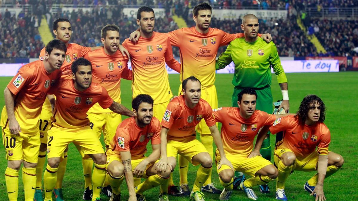 Montoya entró por Alves y en el campo del Levante coincidieron durante 61 minutos once jugadores de La Masia