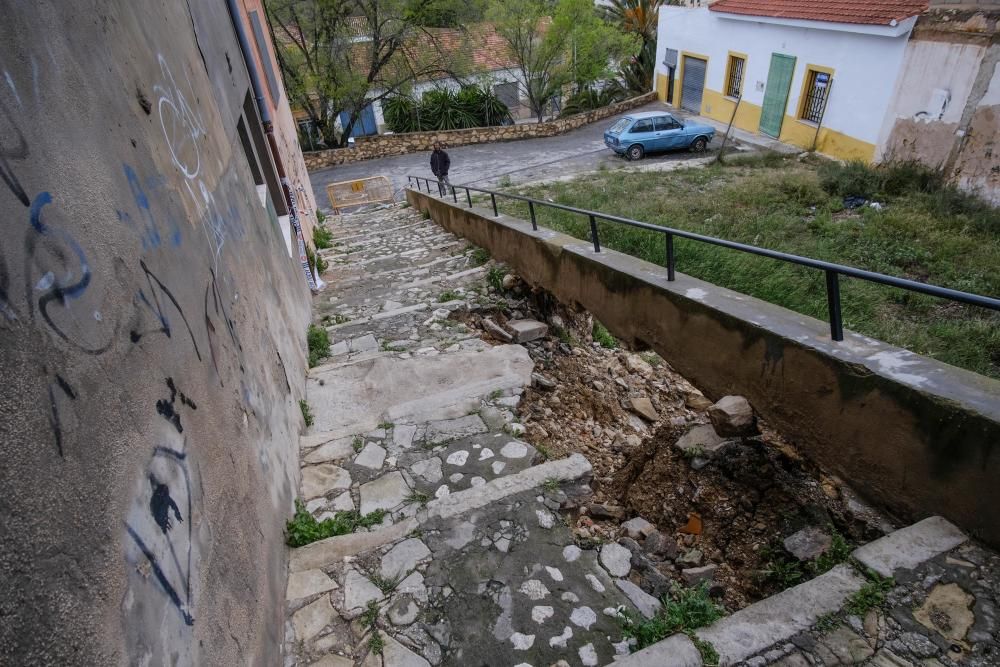 Consecuencias de la lluvia en Elda