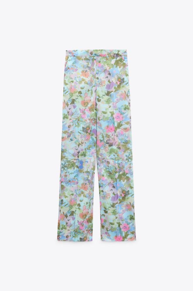 Pantalón estampado de Zara