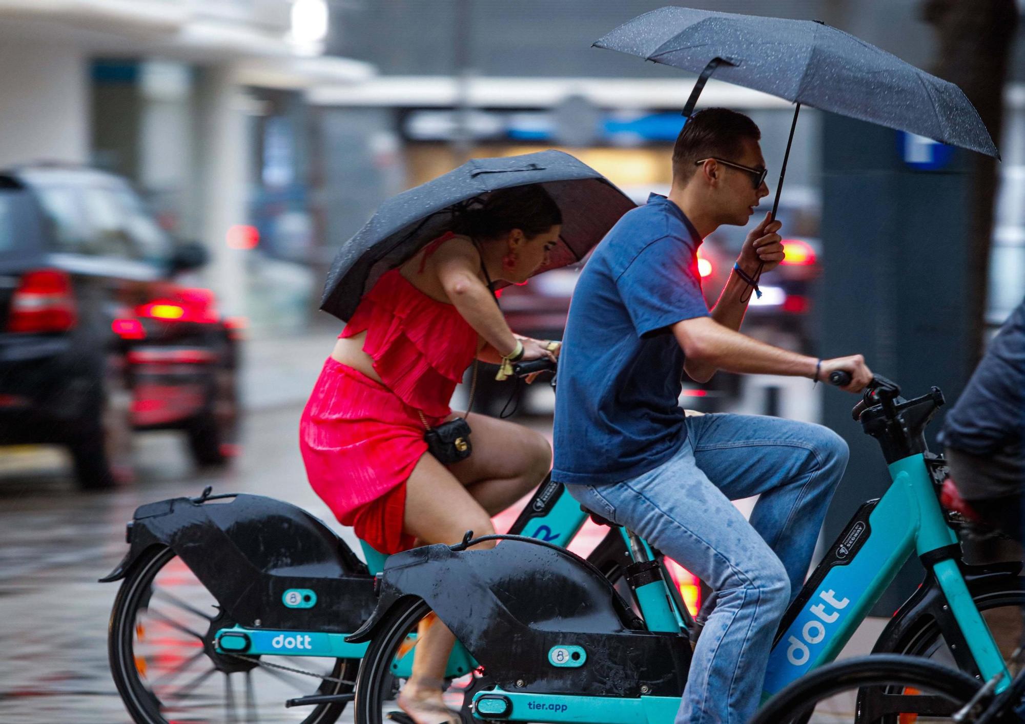Todas las imágenes de la lluvia en Ibiza