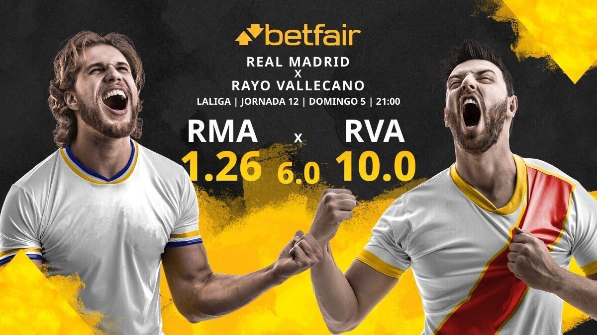 Real Madrid vs. Rayo Vallecano: horario, TV, estadísticas, clasificación y pronósticos