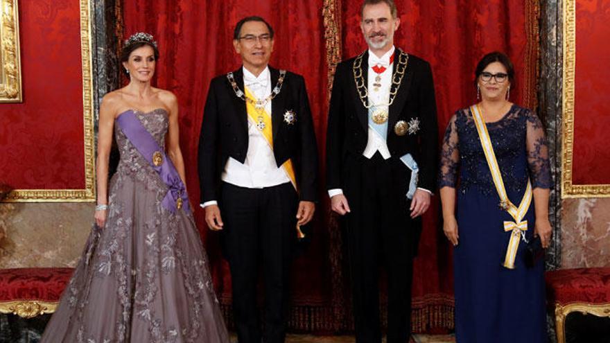 Los Reyes junto al presidente de Perú y su esposa