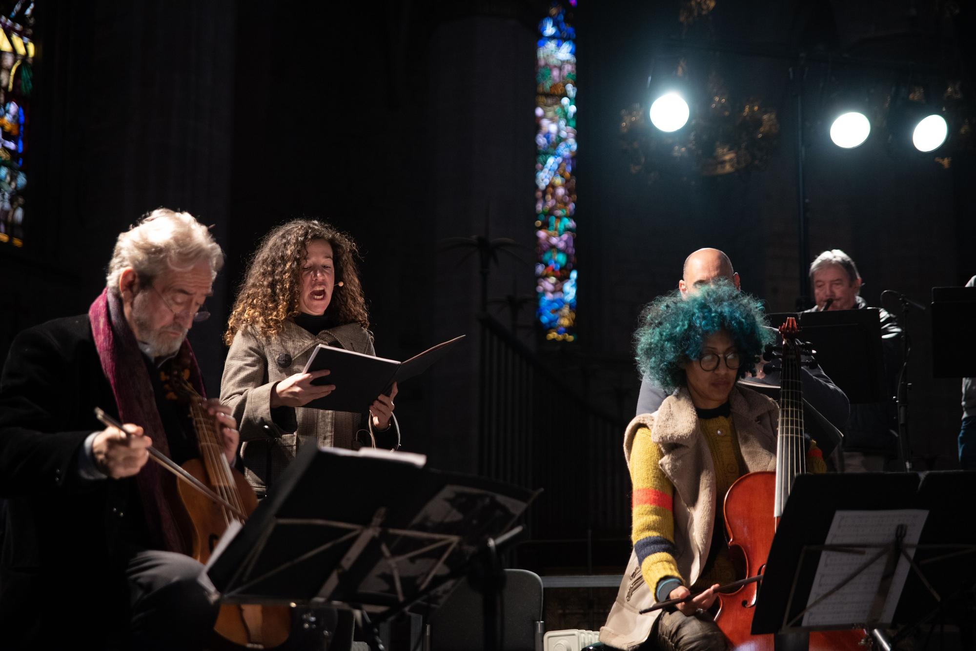 L'assaig previ al concert de Savall a la Seu de Manresa, en fotos