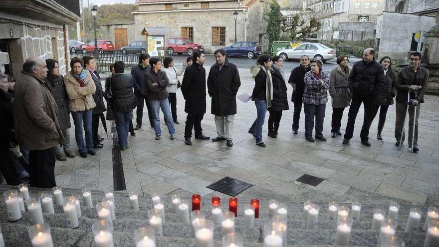 Concentración contra la violencia de género celebrada en 2010 en Rodeiro. // Bernabé/Javier Lalín