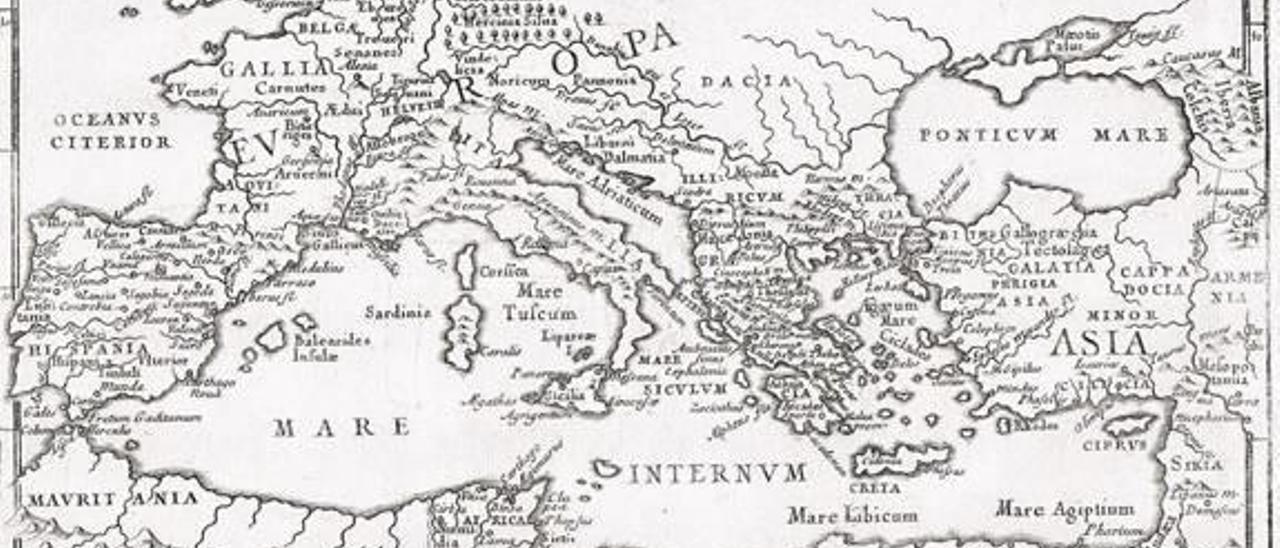 Hallan en Alemania un mapa del siglo XVII que sitúa la Sucro romana junto al Xúquer