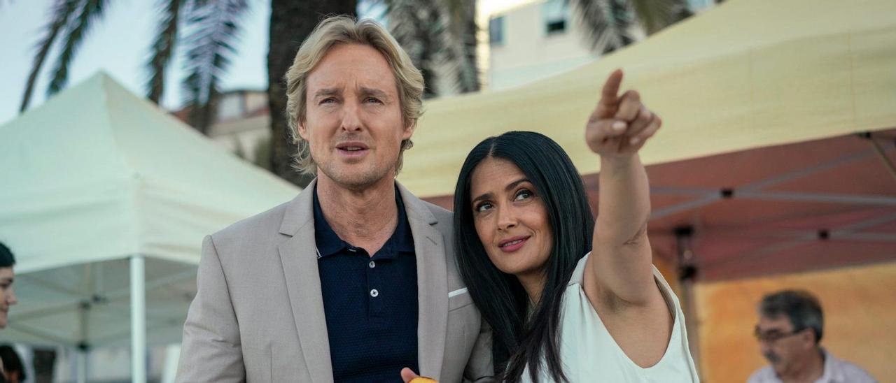 Owen Wilson y Salma Hayek.