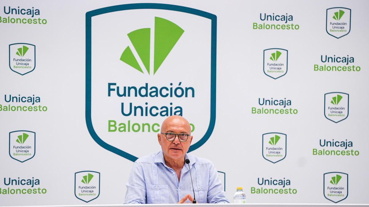 Antonio Jesús López Nieto en la rueda de prensa de final de temporada del Unicaja.