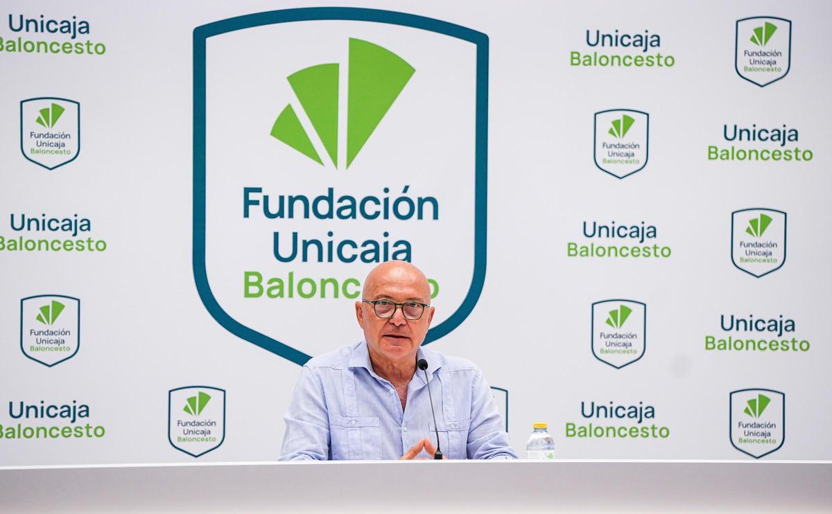 Antonio Jesús López Nieto en la rueda de prensa de final de temporada del Unicaja.