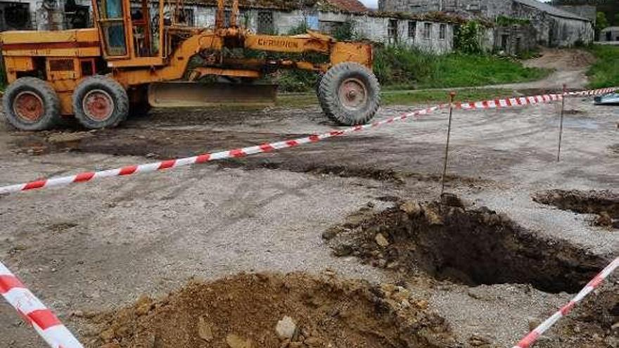 Obras de Marina Atlántica en Massó, luego suspendidas.  // G.Núñez