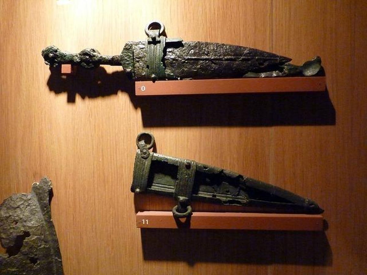 Armas expuestas en el Centro de Interpretación Castra Cecilia