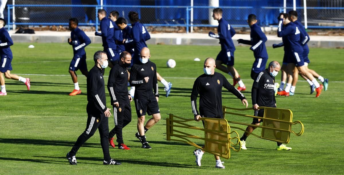 Entrenamiento del Real Zaragoza en la Ciudad Deportiva