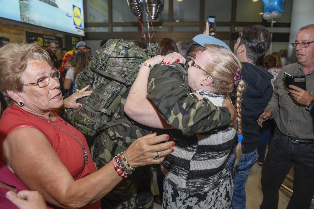 Llegada de 263 efectivos de la Brigada Canarias XVI de su misión en Líbano