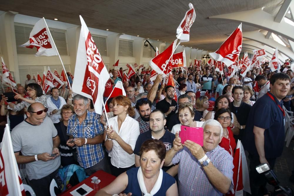 Mitin de Pedro Sánchez en l'Umbracle