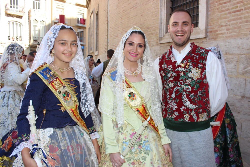 Falleras mayores 2019 en la Procesión de la Virgen