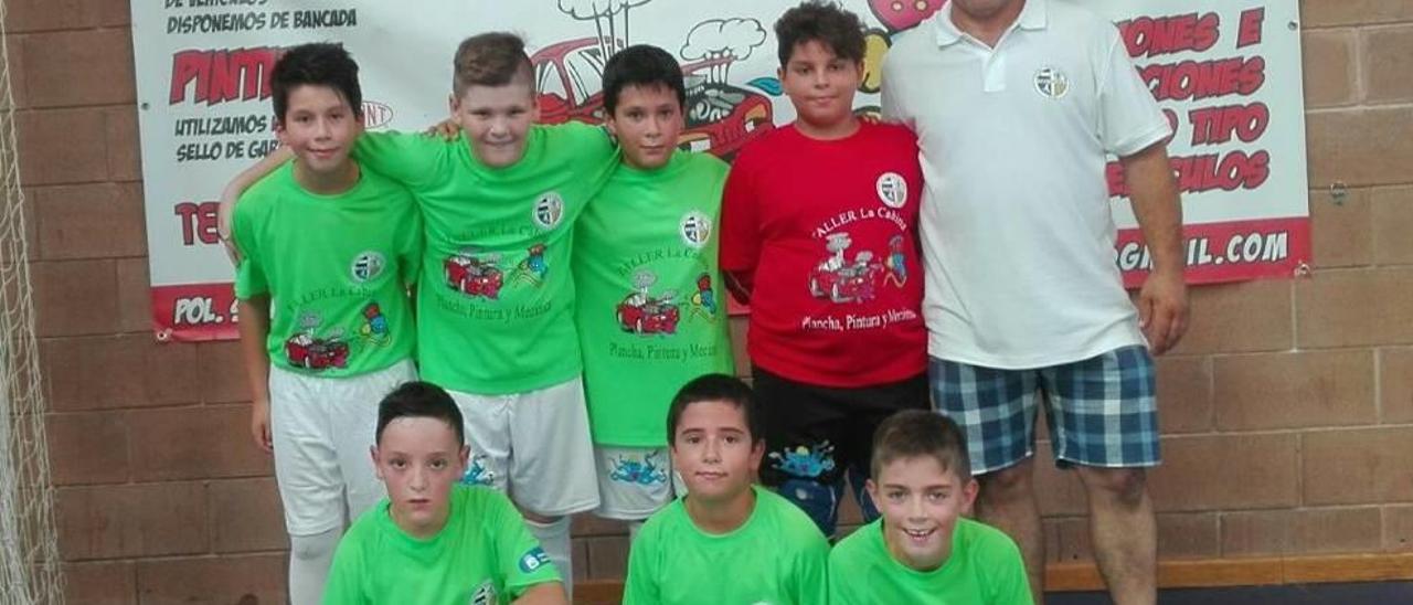 Plantilla del ETB Futsal Calvià alevín que jugó el Torneo Galatzó 2016.