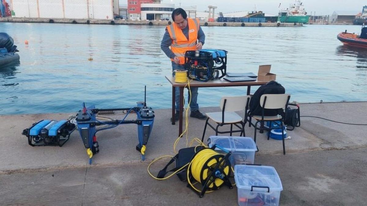 Experimentación con robots en el puerto de Castellón.