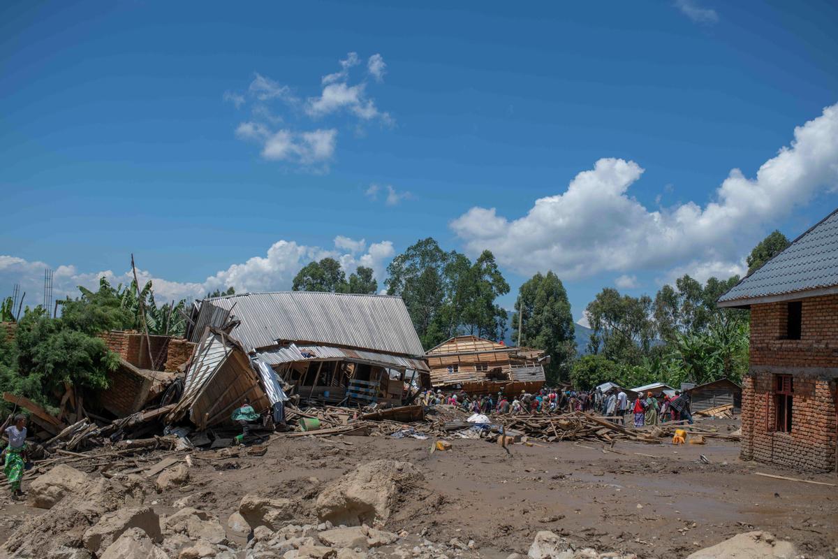 Efectos de las inundaciones en el Congo.