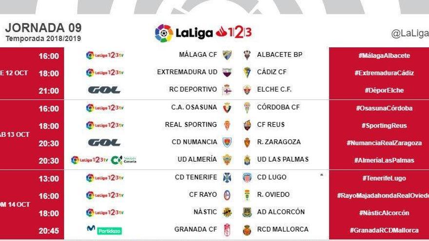 El Elche jugará viernes a las 9 de la noche frente al Deportivo y al Málaga