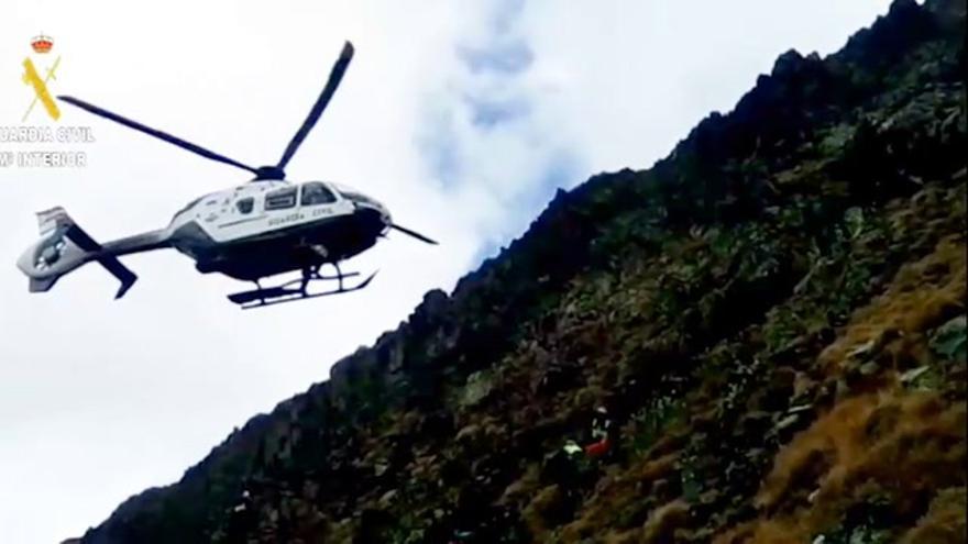 Rescate del cuerpo de un fallecido en el Pico Infiernos