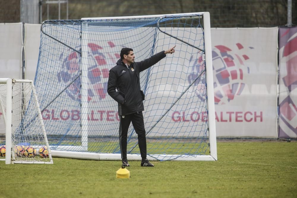 Entrenamiento del Real Oviedo.