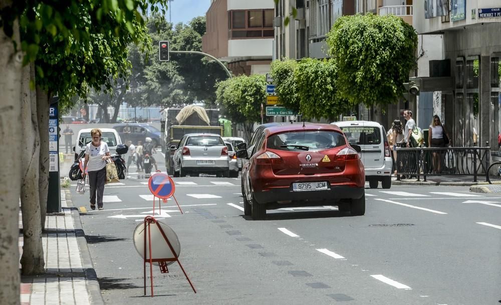 Trabajos en Néstor de la Torre para habilitar un tercer carril