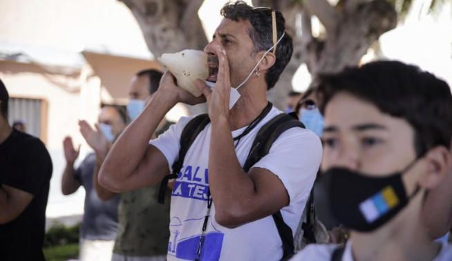 Protestas en el Ayuntamiento de Granadilla