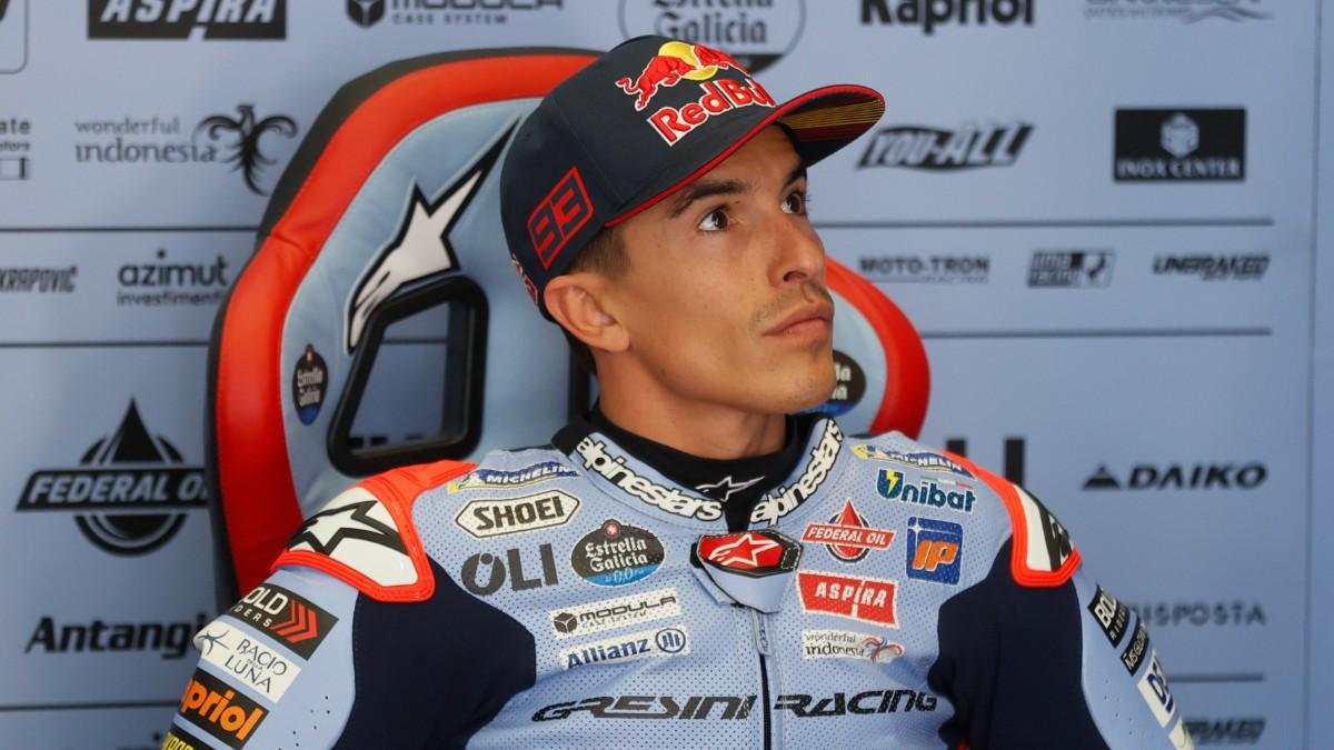Marc Márquez, durante los entrenamientos del Gran Premio de Jerez