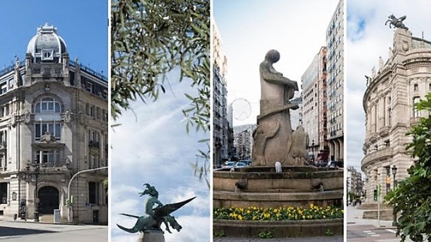 Monumentos por los que pasa la yincana y la ruta guiada gratis del Concello de Vigo.