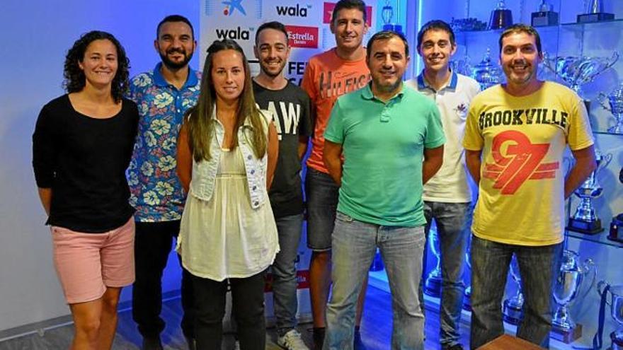 D&#039;esquerra a dreta, Clàudia Pons, Chus Esteban, Loren Fàbrega, Jorge Vargas, Miguel Fontecha, Antonio Mesa, Gerard Puso i Jordi Gay