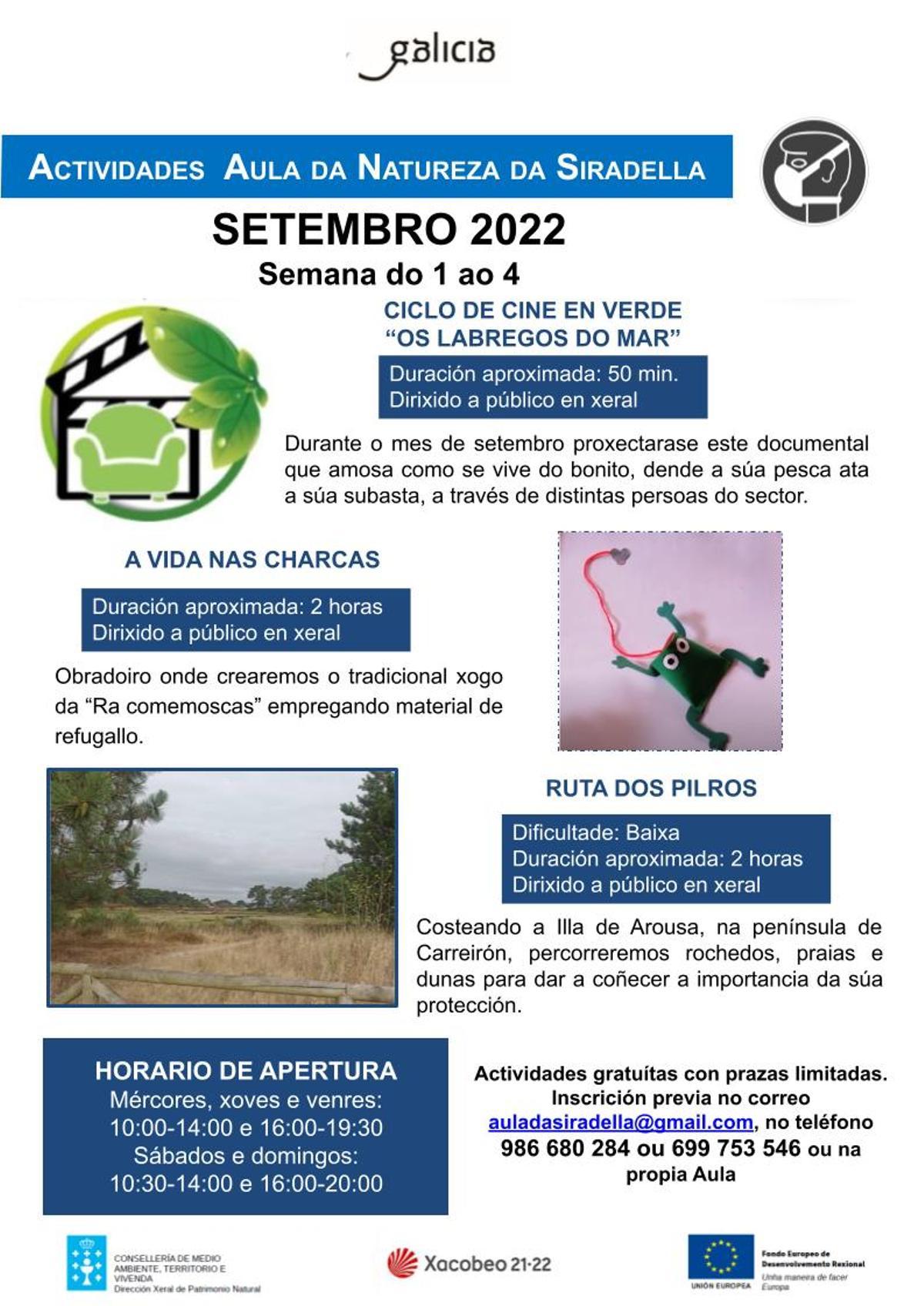 Las actividades de esta semana en el Aula de la Naturaleza.