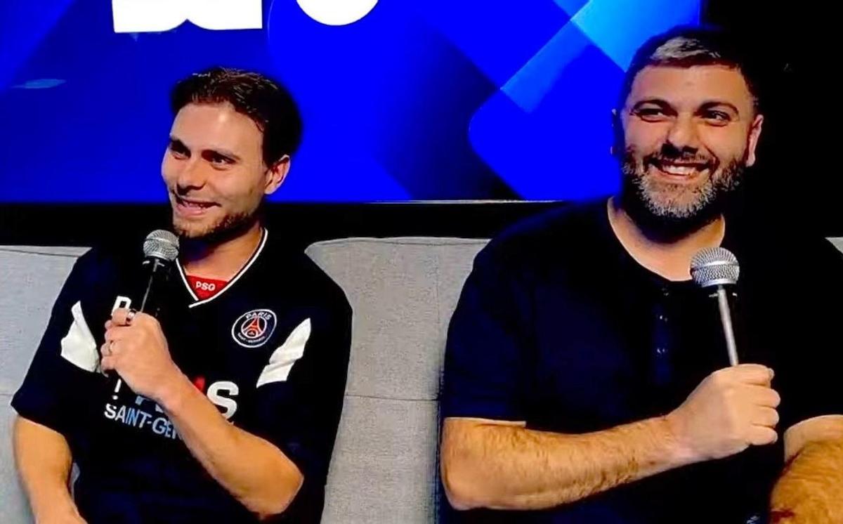 L'artista lloretenc Nordin Dahmani i el dj Luis Hungria.