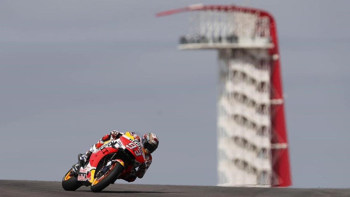 Marc Márquez (Honda), el pasado año, en Austin (Texas), uno de sus circuitos favoritos.