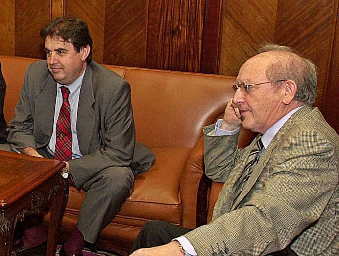 Con César Fernández Cuevas en una imagen de 2009.