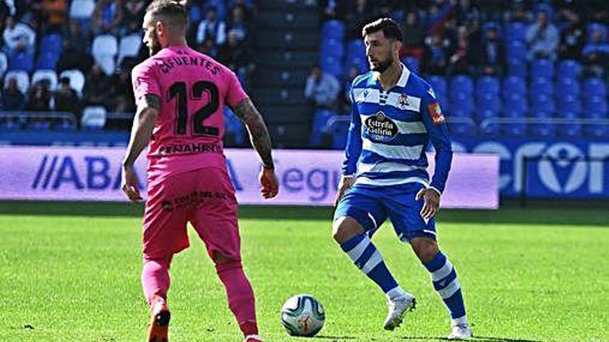 Borja Valle, ayer en el partido contra el Málaga.