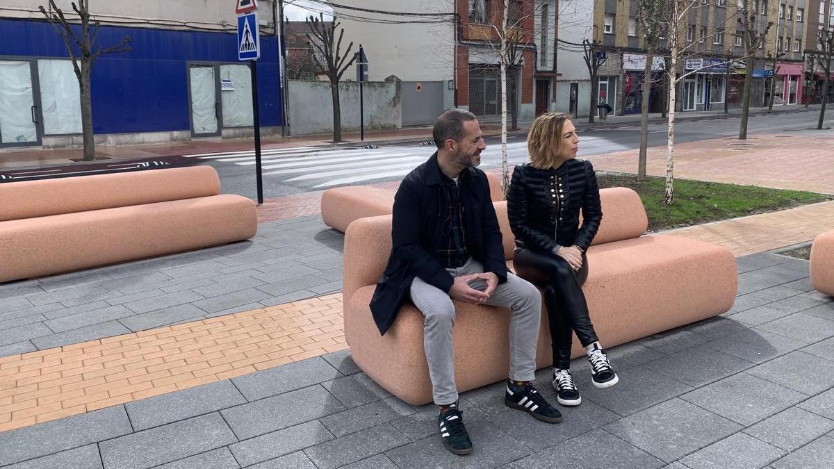 Peatonalización de la calle Severo Ochoa de Lugones. Obra finalizada en 2023.