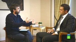 Jordi Évole, amb Hervé Falciani (’Salvados, La Sexta).