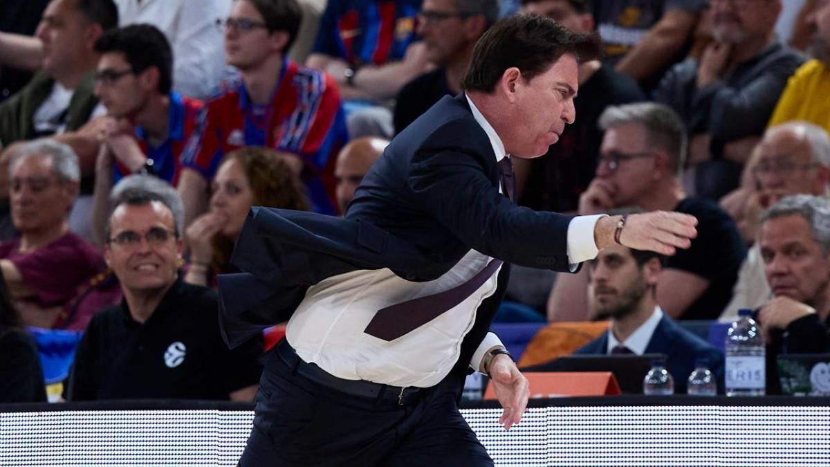 Xavi Pascual, en un partido con el Barça