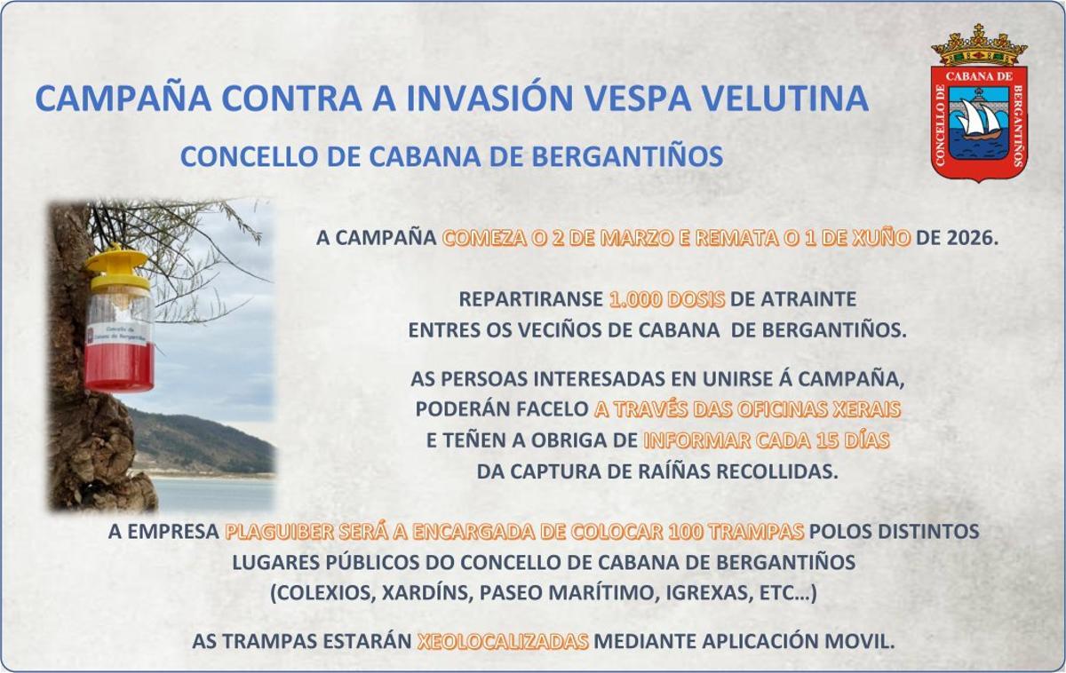 Cartel promocional da campaña en Cabana.