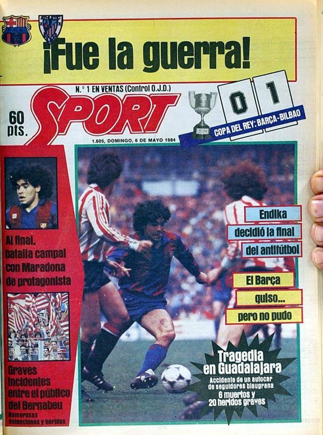 1984 - El Barça pierde en la final de la Copa del Rey ante el Bilbao