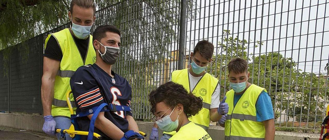 Prácticas de FP del ciclo de Emergencias en el Instituto Leonardo da Vinci. |