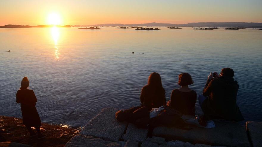 Bateas en la ría de Arousa.