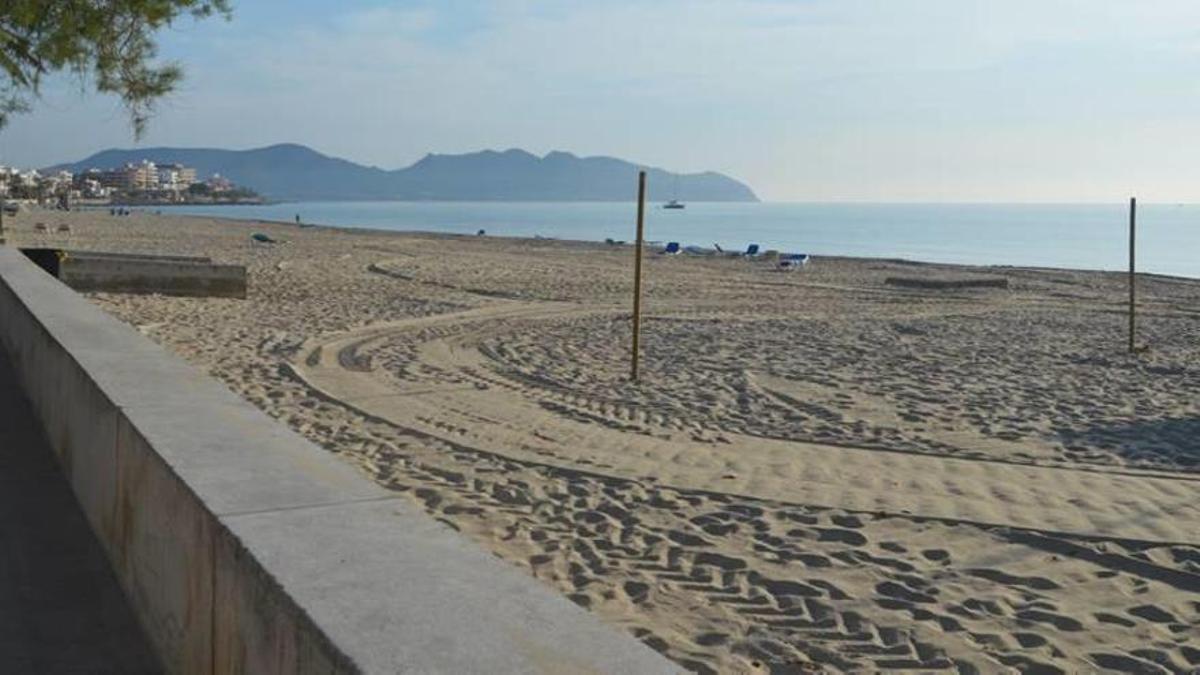 Playa de Cala Millor, en Sant Llorenç, donde se produjo el ahogamiento del bañista alemán.