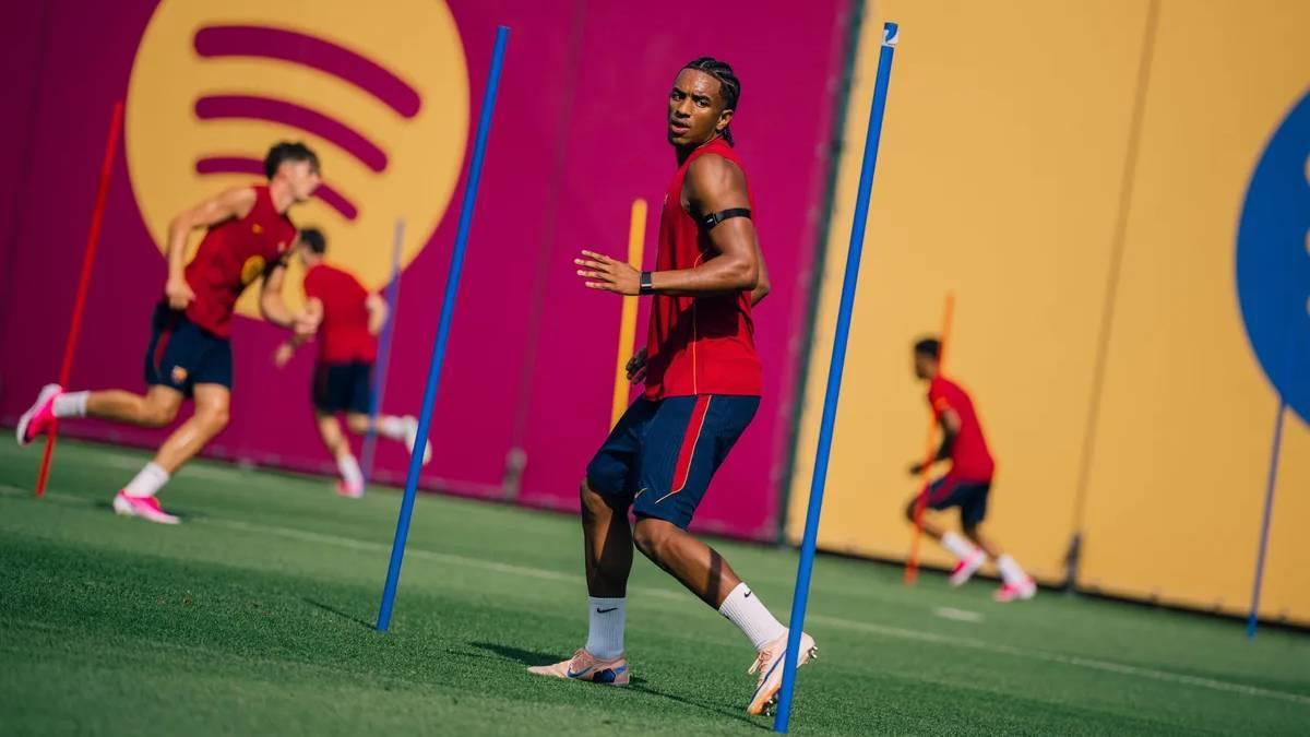 Balde, durante una sesión de esta pretemporada