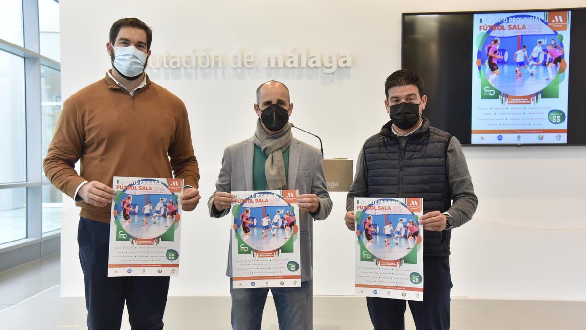 Imagen de la presentación del II Circuito Provincial de Fútbol Sala Diputación de Málaga.