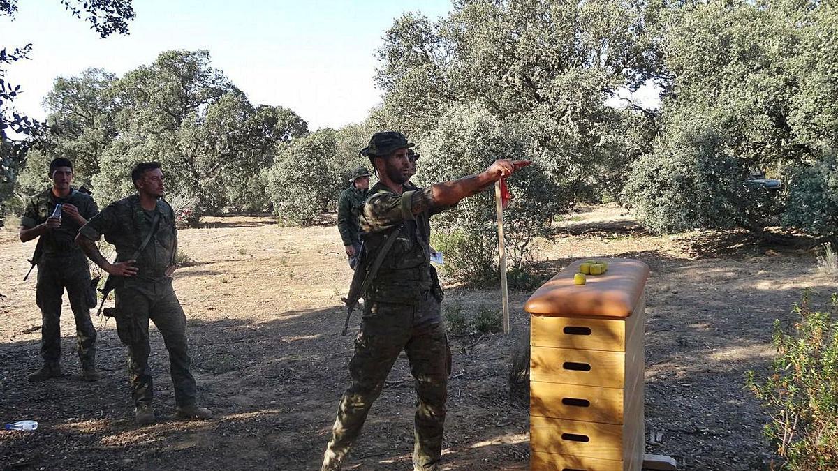 Militares realizan prácticas de tiro en el campamento militar de Monte la Reina. | Defensa