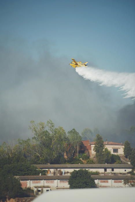 Incendi forestal prop del polígon Camí de l'Angla de Navarcles