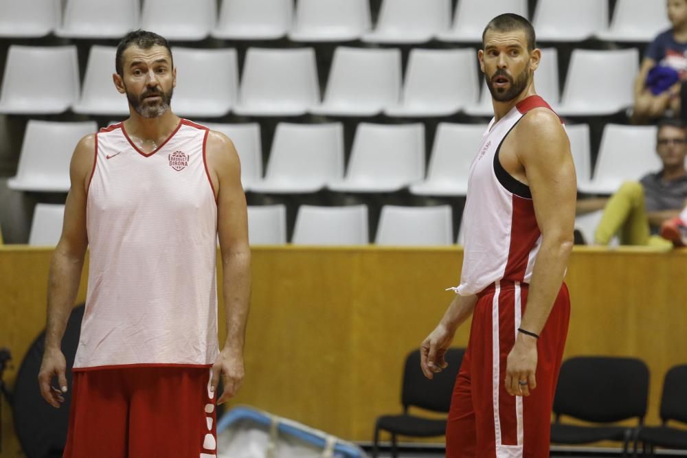 Entrenament de portes obertes del Bàsquet Girona