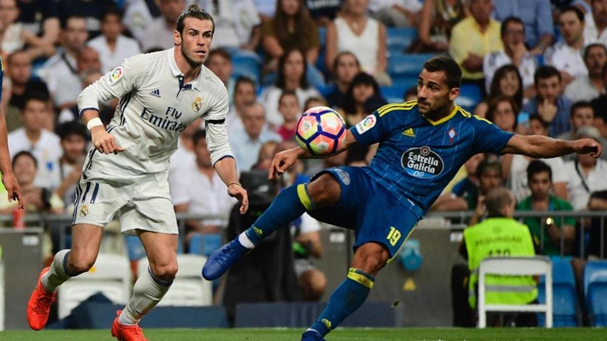 El Celta plantó cara en el partido de Liga en el Bernabéu