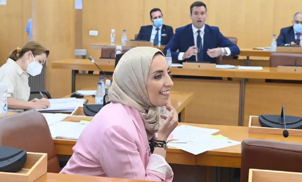 Fatima Hamed Hossain, en la Asamblea de Ceuta.