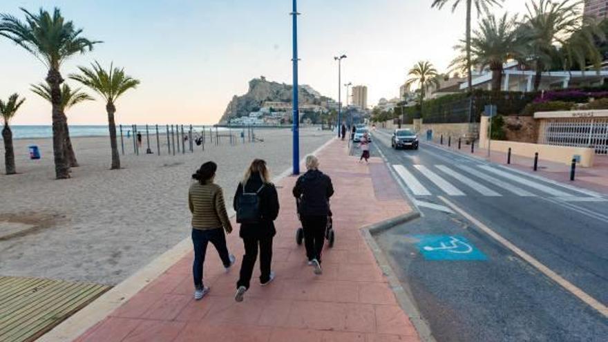 El tramo que está pendiente de renovar en Benidorm.